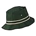 Striped Hat Band Fisherman Bucket Hat - Green Khaki L-XL