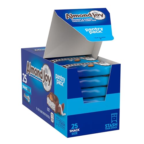 ALMOND JOY COCONUT AND ALMOND CHOCOLATE SNACK SIZE, CANDY PANTRY PACK, 15 OZ (25 PIECES)