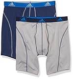 adidas Men's Sport Performance Climalite Midway Underwear (2 Pack), Night Indigo/Light Onyx, X-Large