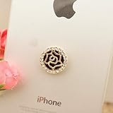 OOOUSE Brilliant Rose Diamond Bordered Iphone Home Return Keys Buttons Sticker For iPhone 4S iPhone 5 iPod Touch iPad Repair Fix Replace Replacement