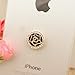 OOOUSE Brilliant Rose Diamond Bordered Iphone Home Return Keys Buttons Sticker For iPhone 4S iPhone 5 iPod Touch iPad Repair Fix Replace Replacement