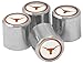 NCAA Texas Longhorns Metal Tire Valve Stem Caps, 4-Pack