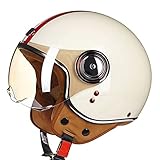 DJCALA Adult Vintage Open Face Helmet DOT Approved