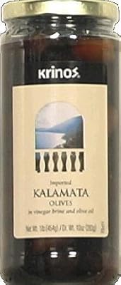 Krinos Imported Kalamata Olives in Vinegar Brine -- 1 lb