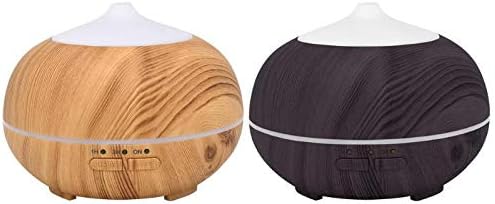 LINKALO 150ML Wood Grain Ultrasonic Humidifier LED Aroma Essential Oil Diffusr