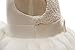 Meiqiduo Baby Girls Dresses Christening Wedding Pageant Bow Formal Dress Ivory White (3M/0-6months)