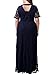 Nemidor Women's Full Lace Plus Size Elegant Wedding Pary Maxi Dress NEM009 (Blue,18W)