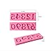 Emousport 0-9 10 Beautiful Numbers 3D Silicone Mold with Stick Hole Cookware Dining Bar Non-Stick Cake Decorating Fondant Mold