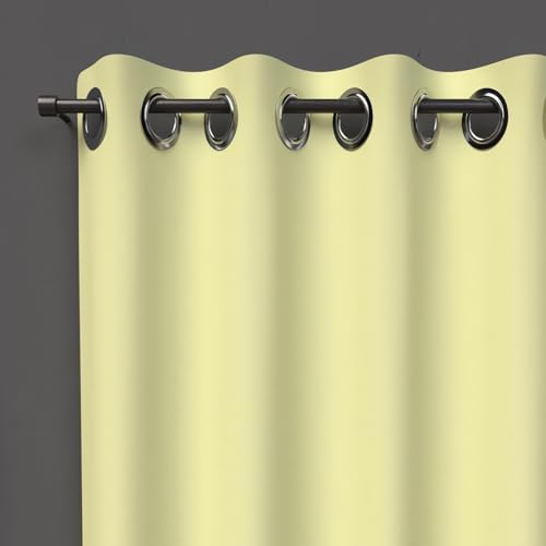 Soleil d'ocre OSCURANTE Tenda con Occhielli, Verde (Verde Limone), 140 x 250 cm