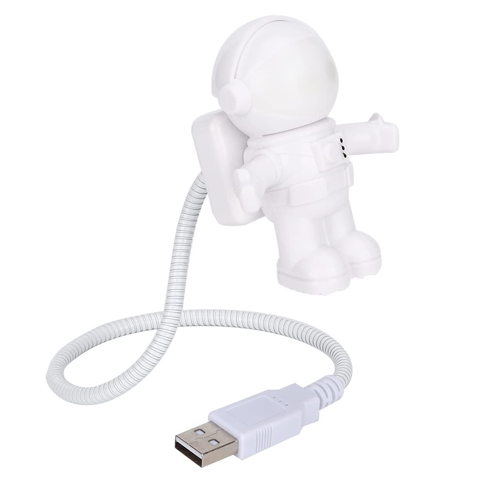 Uadme Astronaut Laptop Lamp, Mini USB LED Night Light Creative Spaceman USB LED Flexible PC Lamp for Home Use Traveling Computer Laptop Notebook Lamp(7CM)