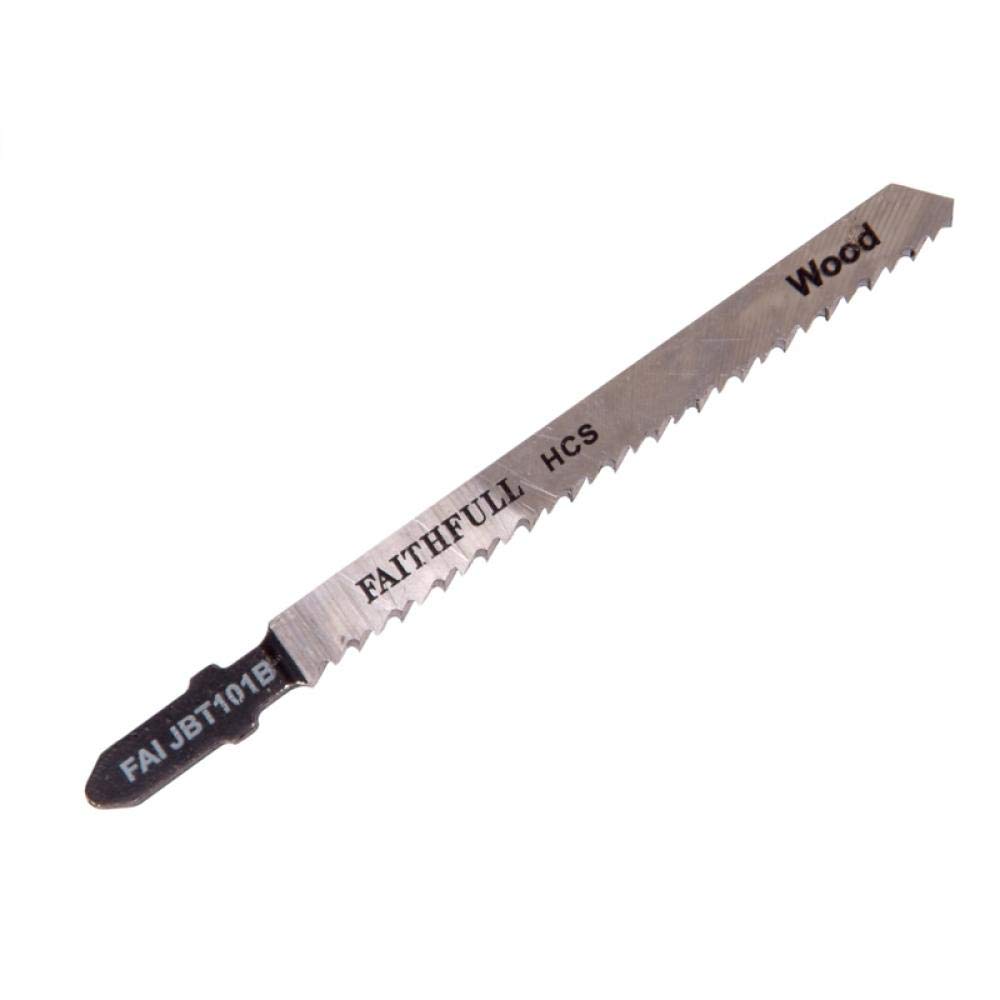 Faithfull JBT101B Jigsaw Blades T-Shank for Wood T101B (Pack of 5)