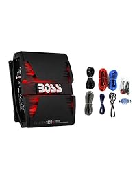 Boss Phantom PM1500   Amplificador de audio mono para coche (1500 W, 1500 W, 2 Ohm, incluye mando a distancia y kit de cable)