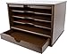 Victor Wood Desktop Organizer with Closing Door, 4720 (Brown Mocha)