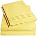 1500 Supreme Collection Queen Sheet Sets Yellow - Luxury Hotel Bed Sheets and Pillowcase Set for Queen Mattress - Extra Soft, Elastic Corner Straps, Deep Pocket Sheets, Queen Yellow