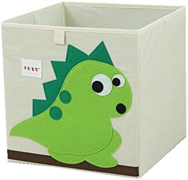 Kid's Foldable Cotton Toy Storage Box and Fabric Closet Organizer (Dinosaur)