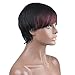 Dreambeauty Short Natural Full Wig 100 Brazilian Human Hair Silk Straight Short Wigs for African Amercian Black Women 1b/99J