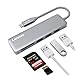 Lenovo USB C Hub, USB Type-C Adapter 3 USB 3.0 Ports SD/TF Card Reader, Compatible For USB C Devices