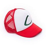 Pokemon Ash Ketchum Baseball Cap - Cool Pokemon Cosplay Accessory - Unisex One Size Fits Most Adjustable Snapback Cap With Embroidered Logo - High-Quality Stitching - Awesome Present for Pokemon Fans