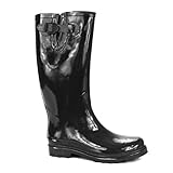 Twisted Women's DRIZZY Tall Cute Rubber Rain Boots