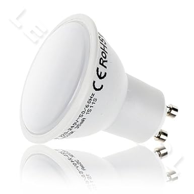 10x GU10, LED GU10, LED LAMPE GU10 7W, Warmweiss 710 Lumen, 230V CCD milchig Abdeckung (10x WW)