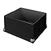 Samsill PNS02LSBK Pop n' Store Decorative Storage Box With Lid - Collapsible and Stackable - Medium Square Box - Black - Interior Size (9.75