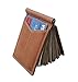 Andar The Baron Mens Leather Money Clip, Front Pocket Minimalist Card Holder RFID Blocking Wallet Full Grain Leather with Bi-Fold Cash Clip