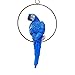 S&F Life Size Hanging Parrot Statue Like a Real Parrot Patio Lawn Ideal Decor for Nature Lovers Tropical Bird Collectors Summer Theme (Blue)