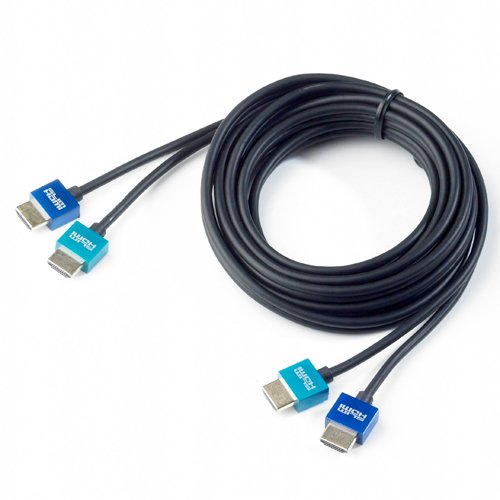 3m Slim HDMI Twin-Twin Cable, The World's Slimmest HDMI Lead? (Gold Plated, 1080p, 3D, High Speed, ARC)