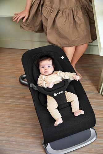Ergobaby 3 em 1 Evolve Hammock, rede ergonômica para recém-nascidos desde o nascimento até crianças pequenas, almofada para recém-nascidos (2,5 kg - 13,2 kg), Onyx Black