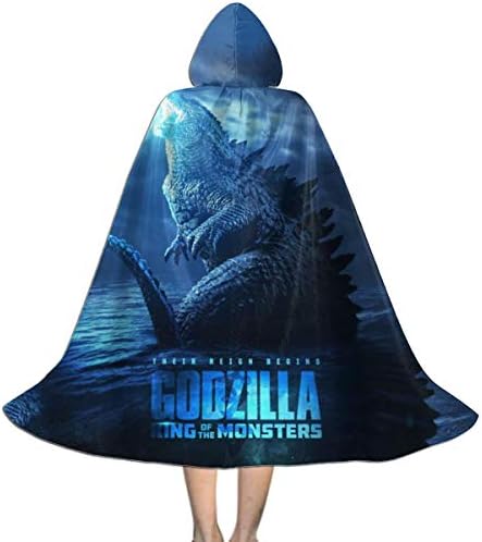 RGHDFFD72JFD9 Godzilla-Cool Unisex Kid 3D Printed Vampire Dracula Cloak Cape Halloween Party Cosplay Fancy Dress Costume with Wizard Witch Hat Gift