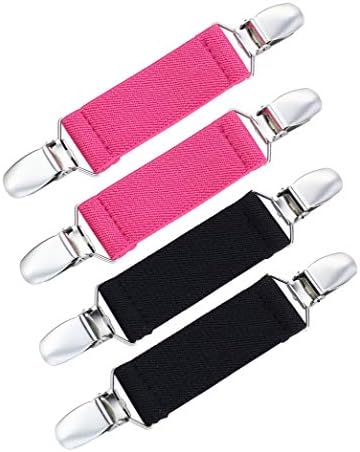 Stainless Steel Mitten and Glove Clips for Toddlers and Kids with Plastic Teeth Extra Strong 2 Pairs