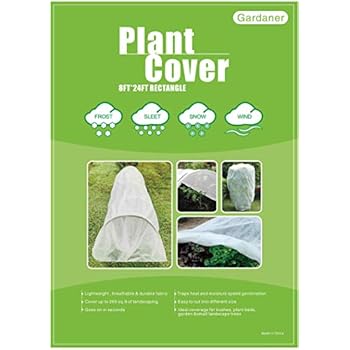 Gardaner Plant Covers Freeze Protection & Plant Blanket Fabric 8Ft x 24Ft Rectangle Plant Cover for Cold Weather