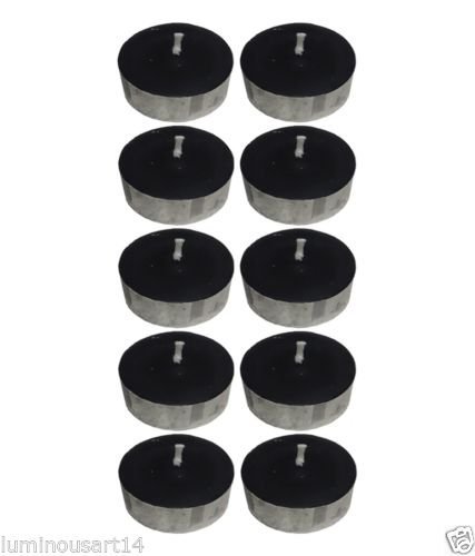 Atorakushon Smokeless Scented 40 Black Tealight t-lite Floating Candle Decorate Diwali Party
