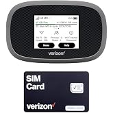 Verizon Wireless Jetpack Inseego MiFi 8800L | Free VPN Mobile Hotspot for Travel | 4G Mobile Portable WiFi | Unlocked Globally | Near 5G Speed up to 1200 Mbps | EVDO-LINK Bundle - Verizon Sim Card