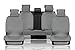 Sojoy Car Seat Covers and Cushions Full Set Universal Four Seasons Car Seat Protector(Dark Gray)