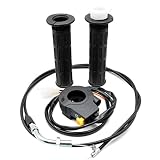 Royitay Mini Dirt Bike Twist Throttle Accelerator Handle Grips and 50" Cable Assembly with Kill Switch For 7/8" 22mm Handlebar 49CC 80CC Motorized Bicycle Push Bike Quad Pocket
