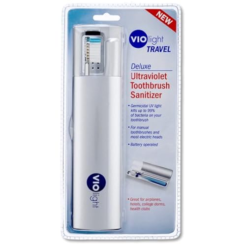 Violife VIO200B Travel Ultraviolet Toothbrush Sanitizer VIO200B, Silver, 5.5 Ounce Beauty & Personal Care, Oral Care, Toothbrushes, Toothbrush Replacement Heads