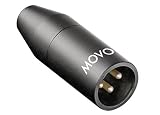Movo 3.5mm to XLR Microphone Adapter - 3.5mm Female TRS to XLR Male Connector for Camcorders, Recorders, Mixers