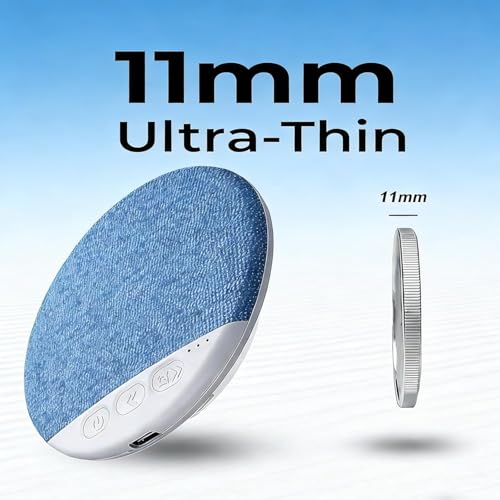Last page® 2026 New Bluetooth Sleep Pillow Speaker, Wireless White Noise Pillow Speaker with Timer, Ultra-Thin Stereo Bass Private Sleep Speaker for Adults Kids (Blue)