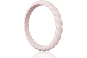 Egnaro Silicone Ring Women Thin and Stackable Rubber Rings Women Wedding Bands - 2.5mm Width - 1.8mm Thick