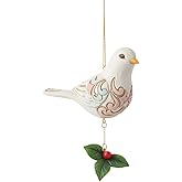 Enesco Jim Shore Heartwood Creek Nature's Meadow Dove Hanging Ornament, 4.06 Inch, Multicolor