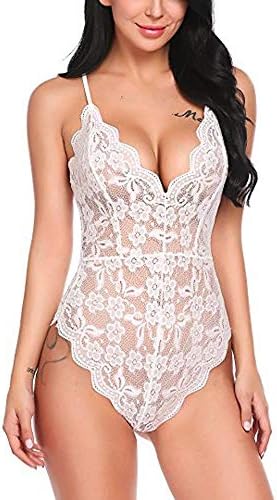 Fashion Sexy Mini Lace Bodysuit Beautyfine One Piece Babydoll Lingerie Underwear