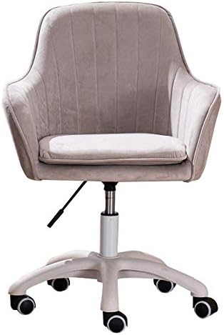 オフィスチェアー ベルベットオフィスチェア アームとホイール付きのホームアジャスタブルデスクチェア 360度スイベルタスクチェア エグゼクティブミーティングチェア グレー 男性女性 セール 登場から人気沸騰