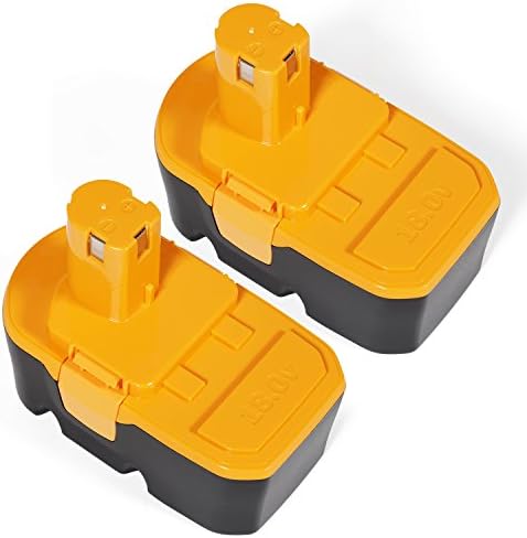 SISGAD 18V 3.0Ah Ni-MH Replacement Battery for Ryobi One Plus P100 P101 Ryobi Cordless Power Tools ( 2 Packs )