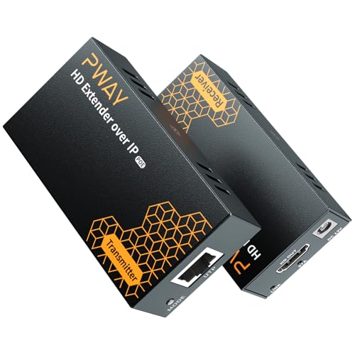 DT273P HDMI Extender Over IP 120m/400ft Extender HDMI Ethernet RJ45 on Single Cat5e/6/7 Full HD 1080P@60Hz Supports POE and Transmission 1 to More Through Switch