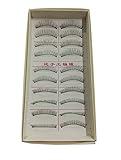 RuiChy 10 Pairs Handmade Black Long Thick Cross False Eyelashes Makeup Eye Lash Extension