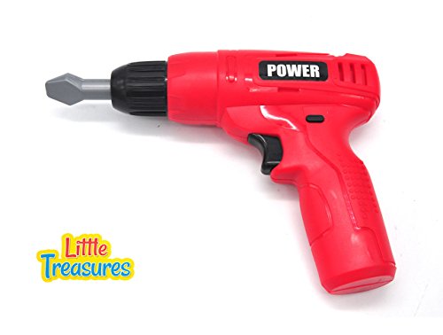 Little Treasures Power Tool Kids Pretend Play realistic looking & Working Electronic Cordless Power Drill toy - Thumbnail 5