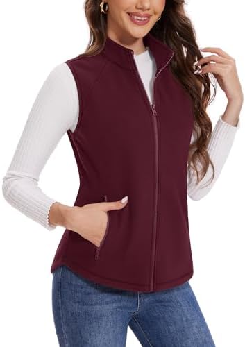 YUCOLEN Women's Crop Puffer Vest Lightweight Warm Outerwear with