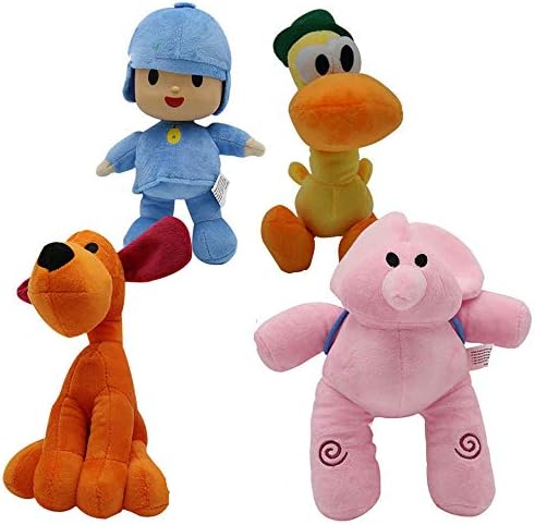 YODE Pocoyo Pato Elly Loula Plush Soft Stuffed Anime Collection Figure Doll Toys for Children - 4Pcs/Set