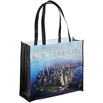 comicsahoy.com NYC Photo Reusable Shopping Tote Bag - New York City (Black) by Universal Souvenir ...